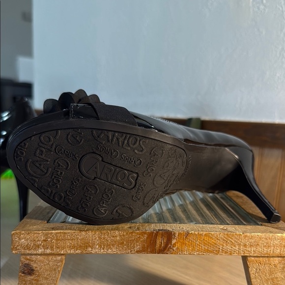 Carlos by Carlos Santana Cupcake Stiletto Black Patent Heel - Picture 5 of 8